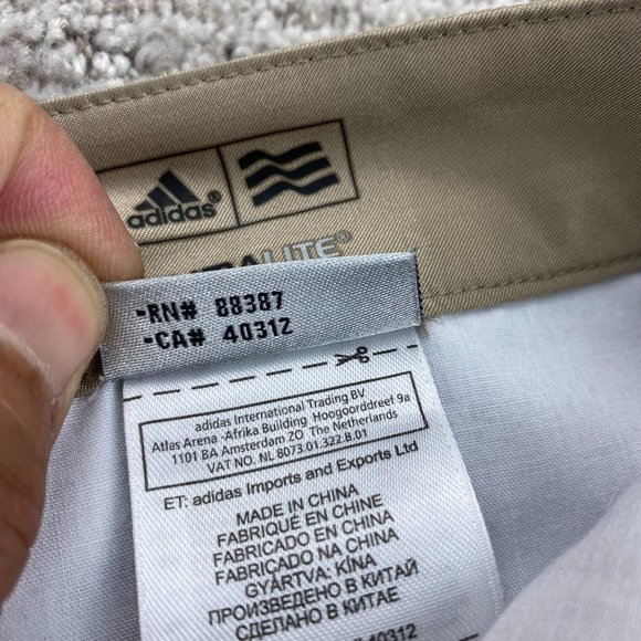 Adidas CLIMALITE Shorts Men 36 Brown Golf Short Pants Casual Polyester Outdoor - Picture 4 of 15